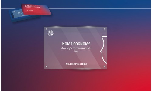 WELCOME PACK - PLACA CONMEMORATIVA FC BARCELONA