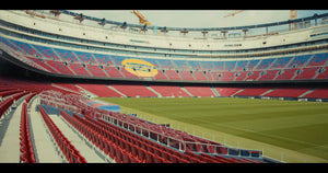L'Spotify Camp Nou buit, des de la graderia