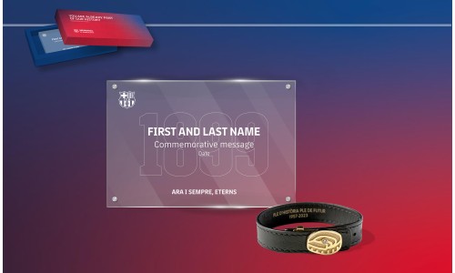 WELCOME PACK - PLAQUE WITH ETERNAL SPOTIFY CAMP NOU BRACELET