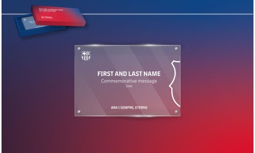 WELCOME PACK - FC BARCELONA COMMEMORATIVE PLAQUE